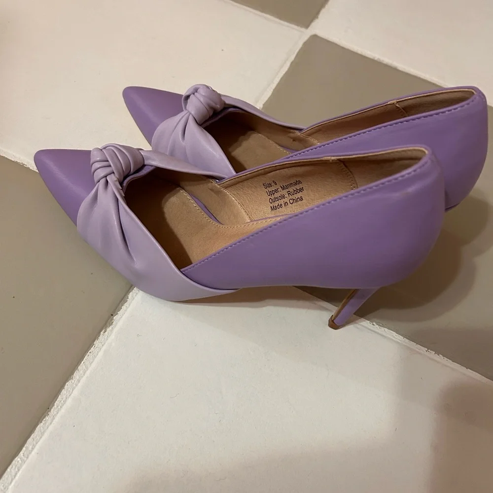 New York & Company Lilac Knot Pointed-Toe Pumps